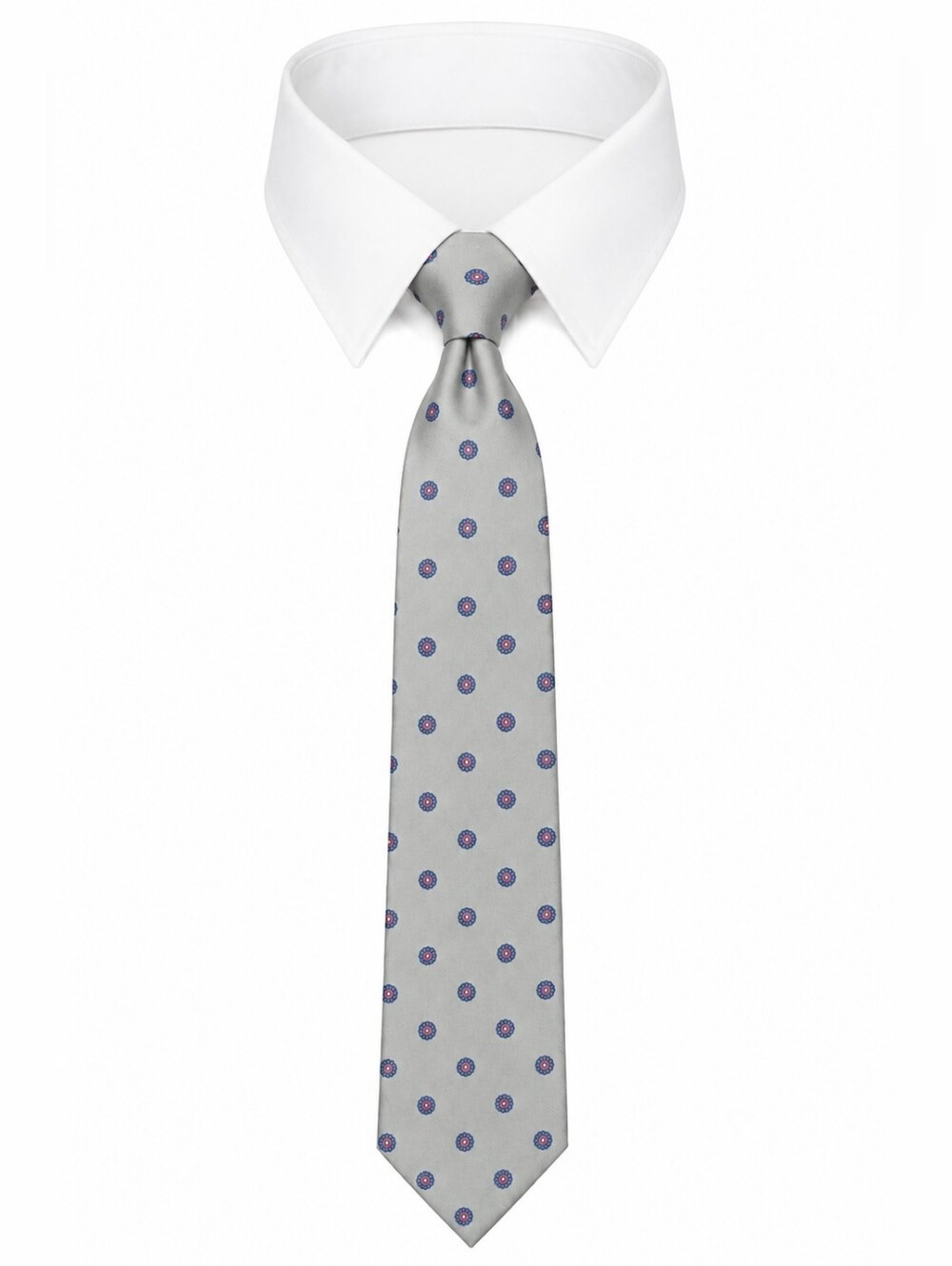 CHRISTIAN DIOR | 100% Silk Medallion Necktie Preppy Designer USA Italy | 55"